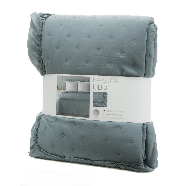 Eurofirany, narzuta, Libi, 200-220 cm, szałwiowy