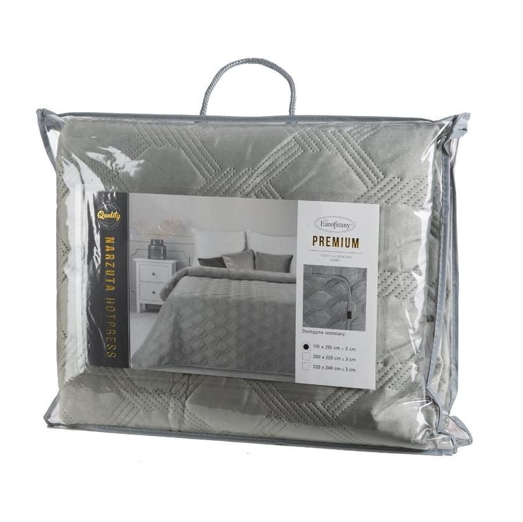 Eurofirany, narzuta Sofia, 170-210 cm, srebrny