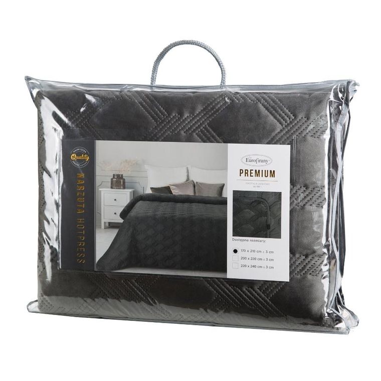 Eurofirany, narzuta Sofia, 170-210 cm, stalowy