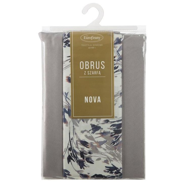 Eurofirany, obrus Anita, 140-260 cm, ciemnobeżowy