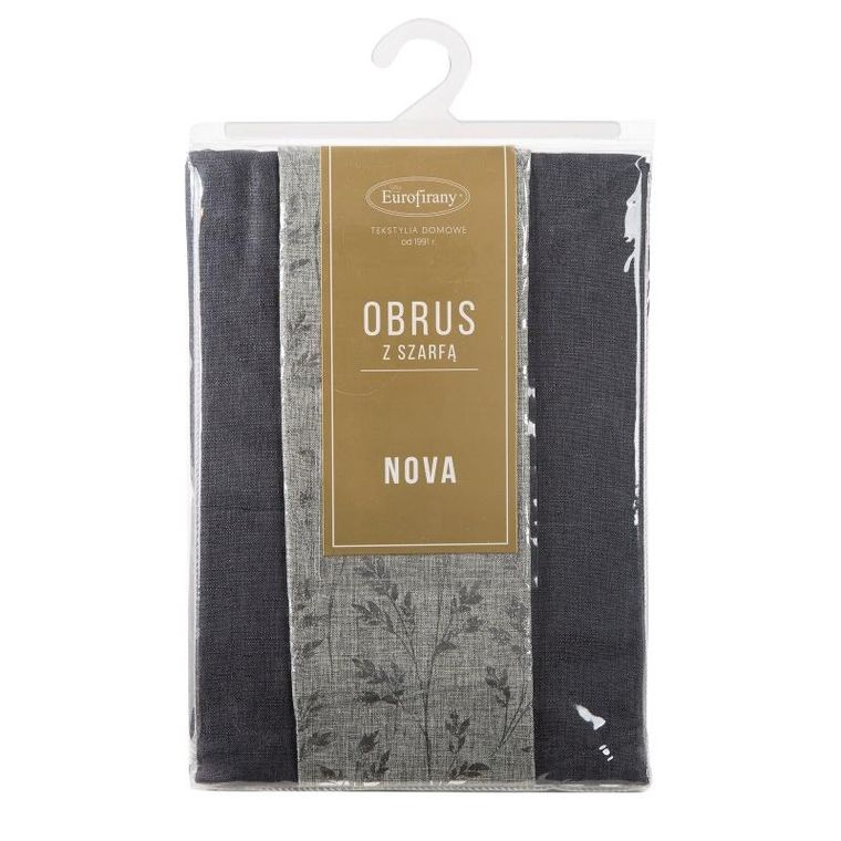 Eurofirany, obrus Anita, 140-260 cm, stalowy