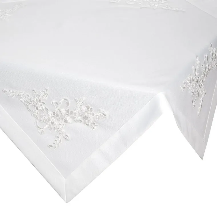 Eurofirany, obrus Bari, 85-85 cm, biały