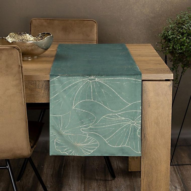 Eurofirany, obrus Blink, 18, 35-220 cm, ciemnomiętowy