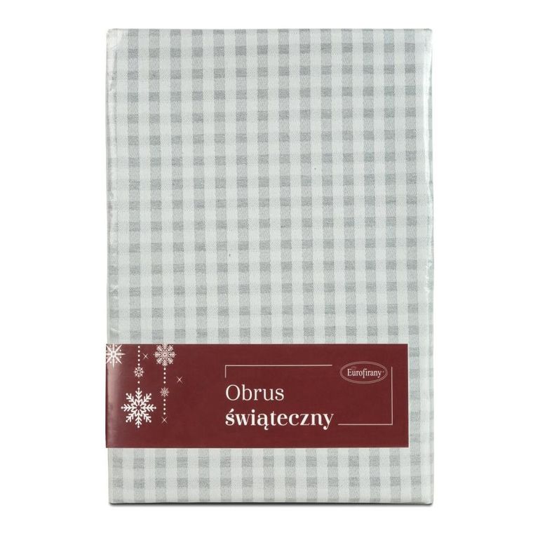 Eurofirany, obrus flash, 85-85 cm, popielaty