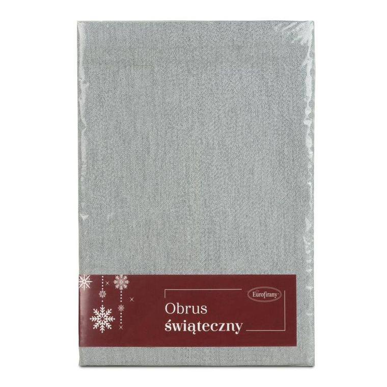 Eurofirany, obrus flash, 85-85 cm, srebrny