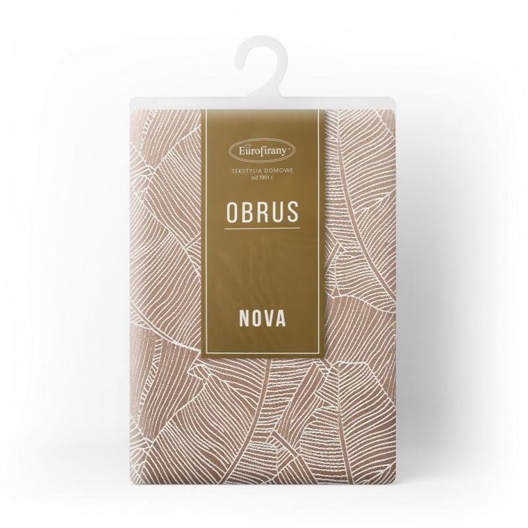 Eurofirany, obrus Isla, 140-180 cm, ciemnobeżowy