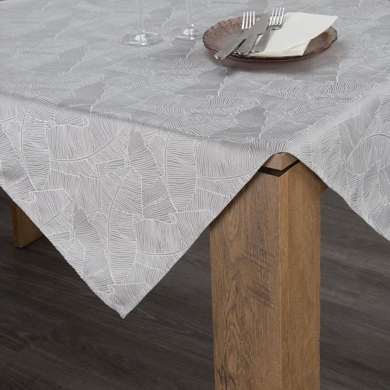 Eurofirany, obrus, Isla, 85-85 cm, srebrny