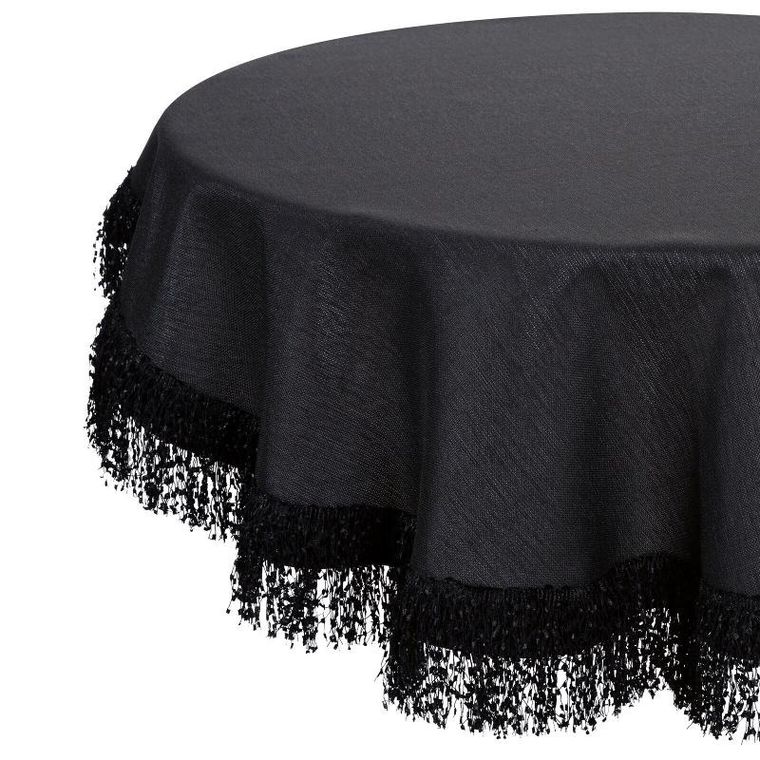 Eurofirany, obrus Jasper, 150 cm, czarny