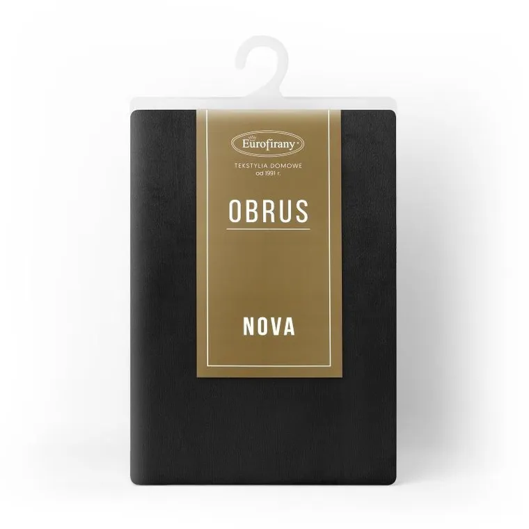 Eurofirany, obrus Melinda, 140-180 cm, czarny