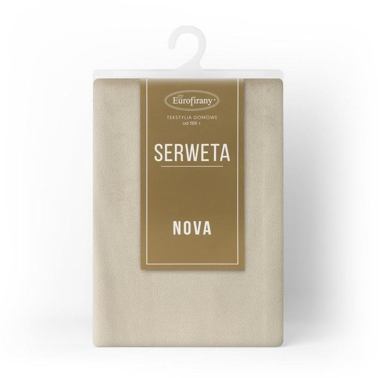 Eurofirany, obrus serweta, 85-85 cm, beżowy