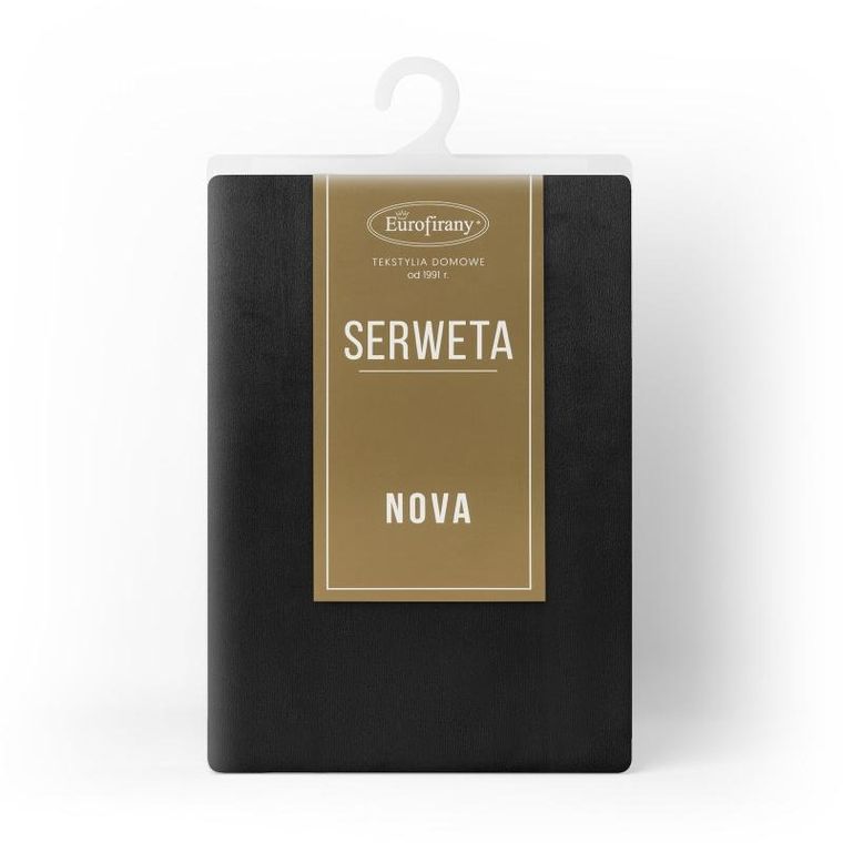 Eurofirany, obrus serweta, 85-85 cm, czarny