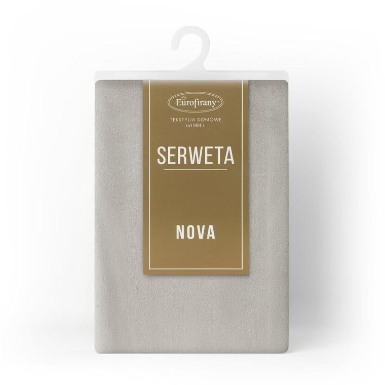 Eurofirany, obrus serweta, 85-85 cm, srebrny