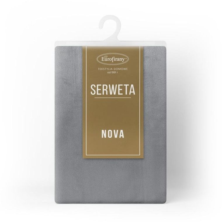 Eurofirany, obrus serweta, 85-85 cm, stalowy