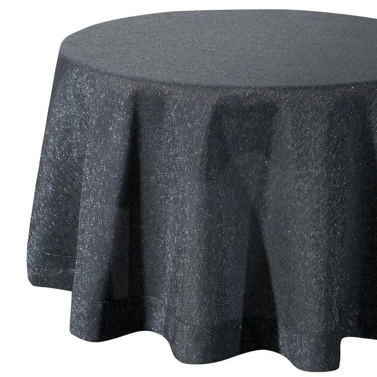 Eurofirany, obrus Stella, 180 cm, czarny