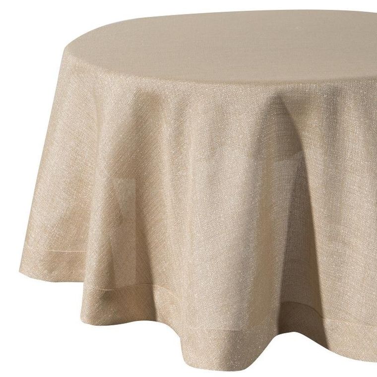 Eurofirany, obrus Stella, 180 cm, złoty