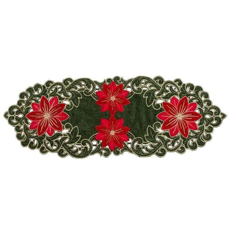 Eurofirany, obrus świąteczny, 35-180 cm, zielony