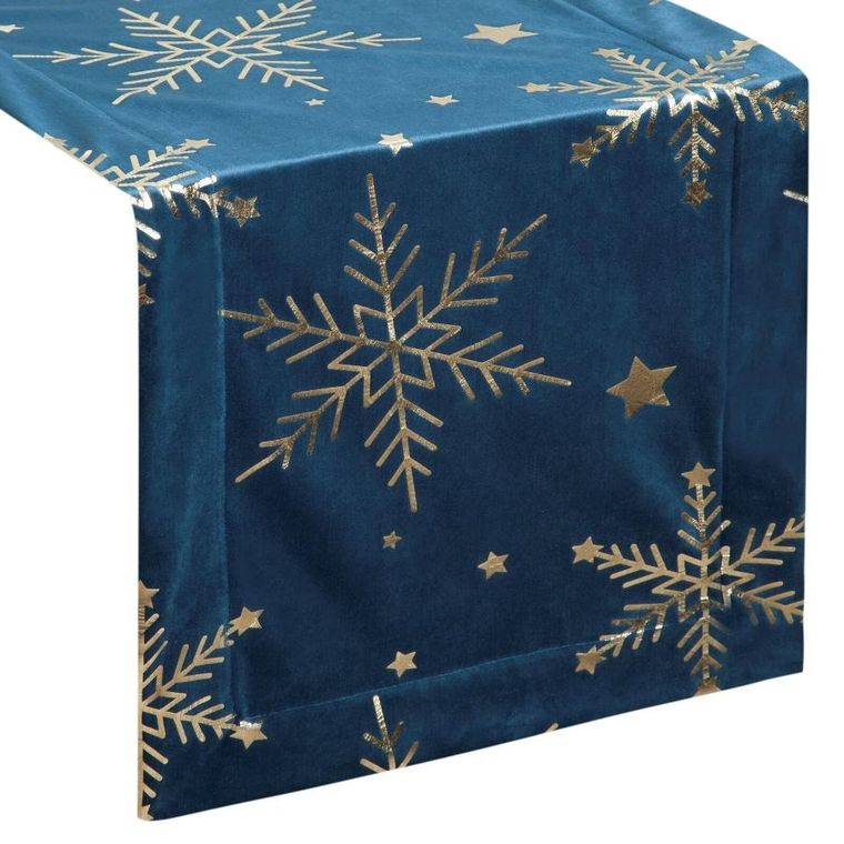 Eurofirany, obrus świąteczny, 40-140 cm, granatowy
