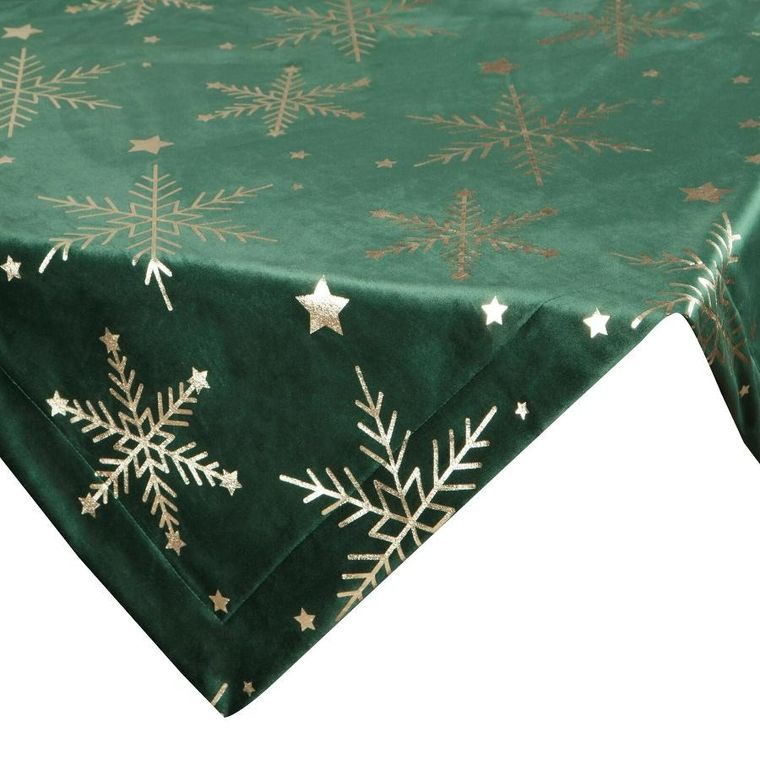 Eurofirany, obrus świąteczny, 85-85 cm, ciemnozielony
