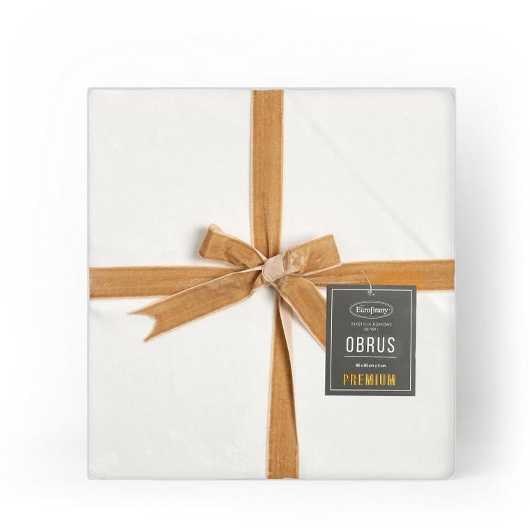 Eurofirany, obrus velvet, 145-180 cm, biały