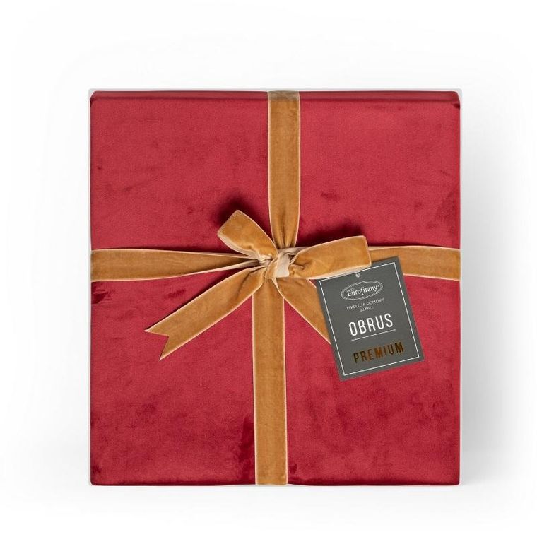 Eurofirany, obrus velvet, 145-220 cm, bordowy