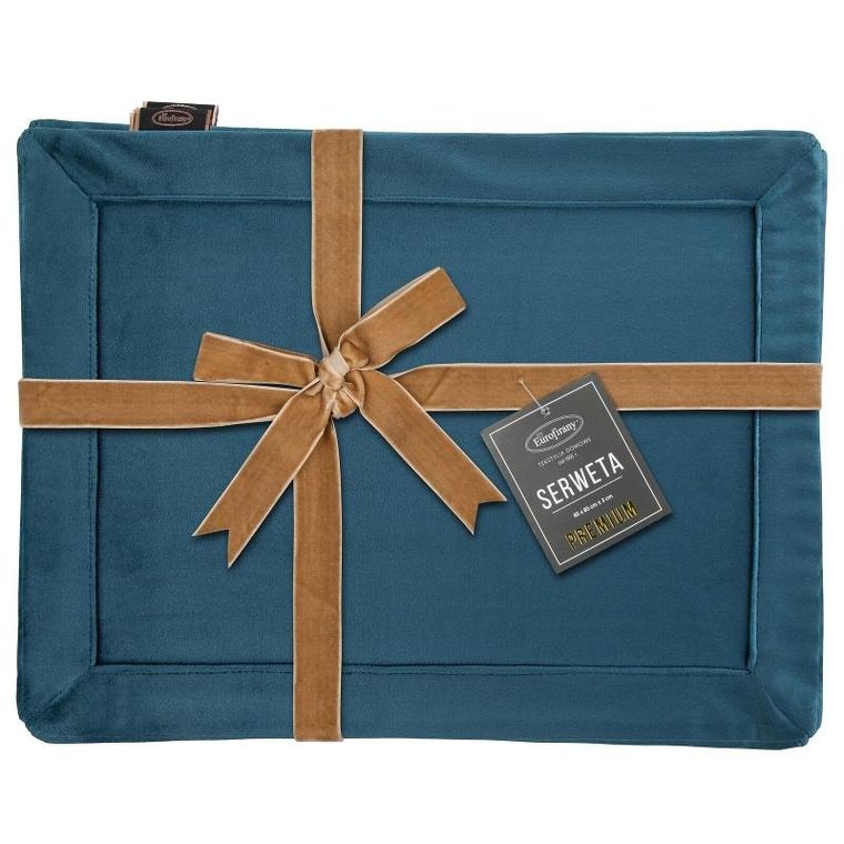 Eurofirany, obrus velvet, 30-40 cm, granatowy
