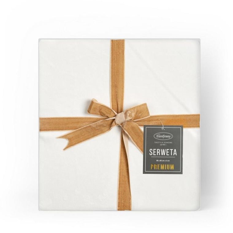 Eurofirany, obrus velvet, 85-85 cm, biały