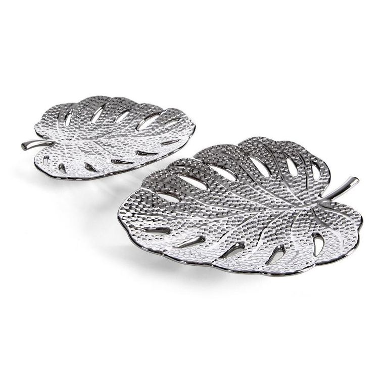 Eurofirany, patera dekoracyjna, Karlo, 25-19-4 cm, srebrny