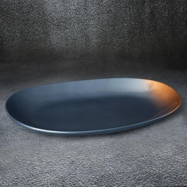 Eurofirany, patera dekoracyjna, Nessa, 35-23-4 cm, niebieski