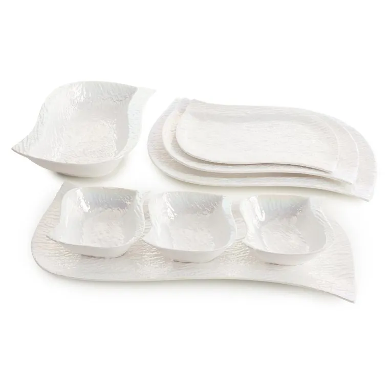 Eurofirany, patera dekoracyjna, Nina, 27-28-30 cm, perłowy