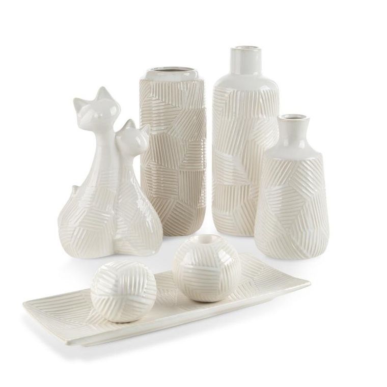 Eurofirany, patera dekoracyjna, Romina, 39-18-3 cm, kremowy