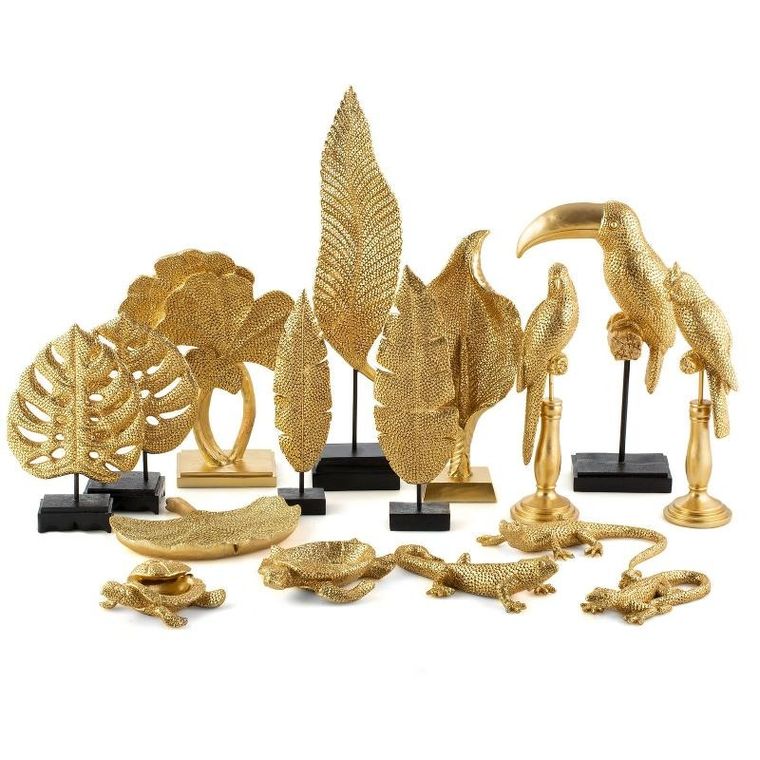 Eurofirany, patera dekoracyjna, Tobi, 22-25-3 cm, złoty