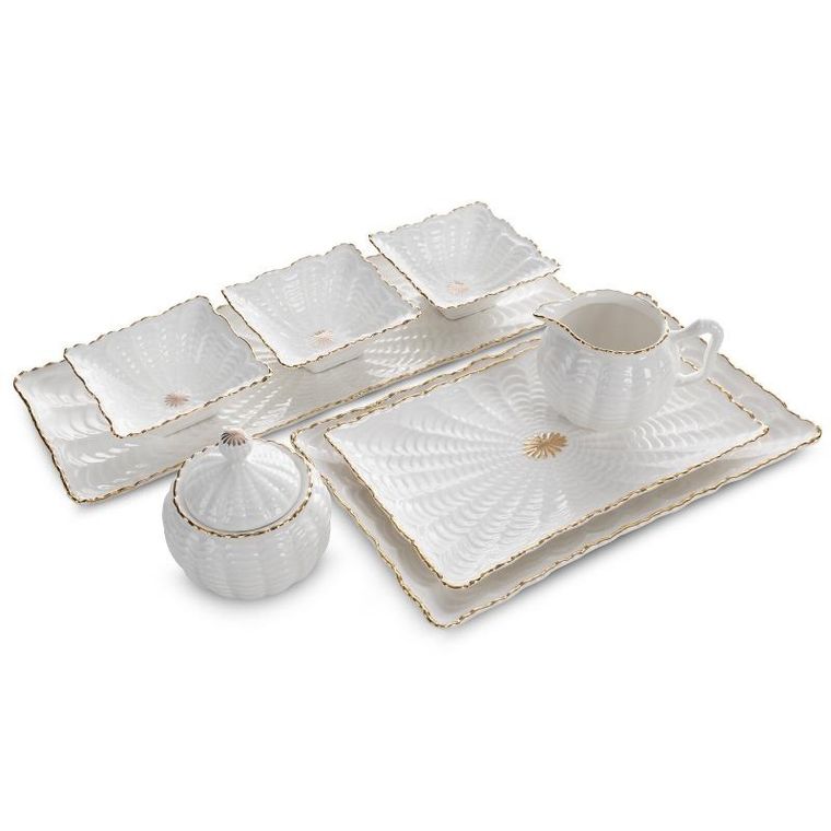 Eurofirany, pojemnik dekoracyjny, ceramika, 14-10-8 cm, kremowy