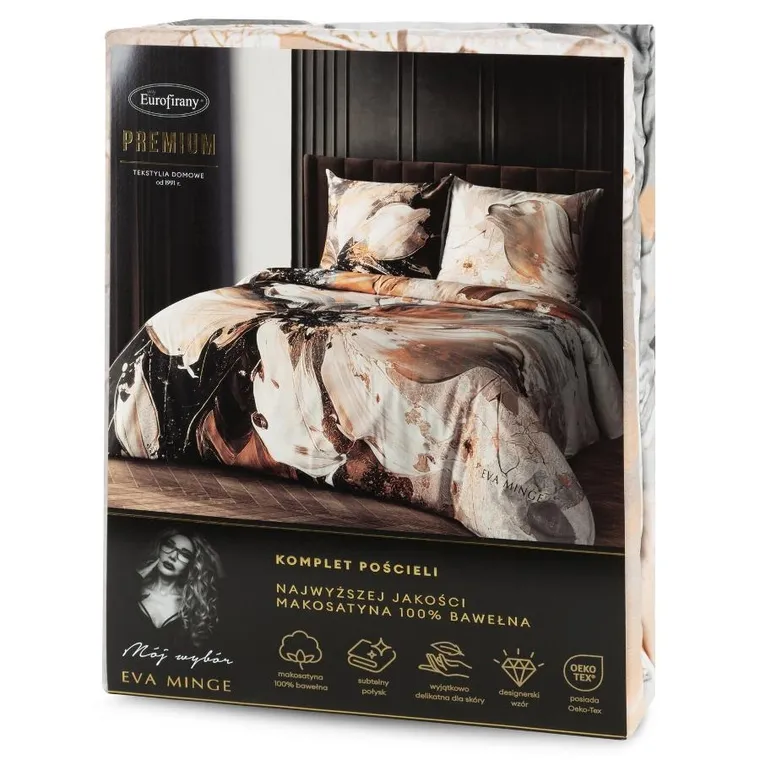 Eurofirany, pościel Amara, 220-200 cm, rudy