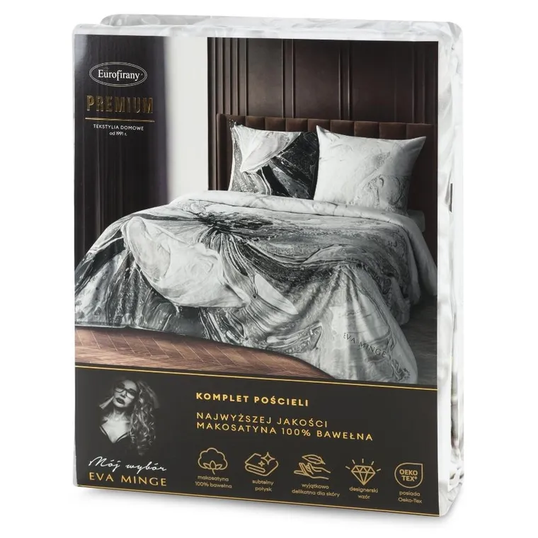 Eurofirany, pościel Amaya, 220-200 cm, jasnobrązowy