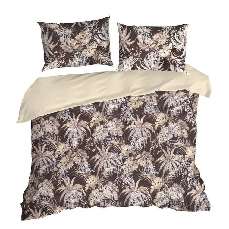 Eurofirany, pościel d91, Rodos, 140-200 cm, ciemnobrązowy