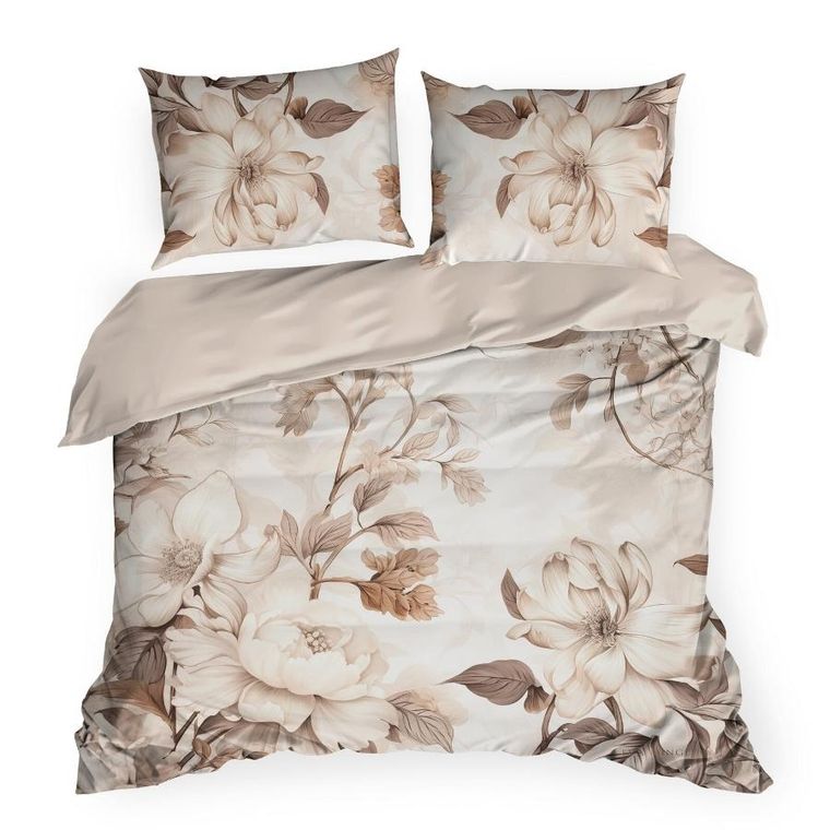 Eurofirany, pościel, Dakota, 220-200 cm, ciemnobeżowy