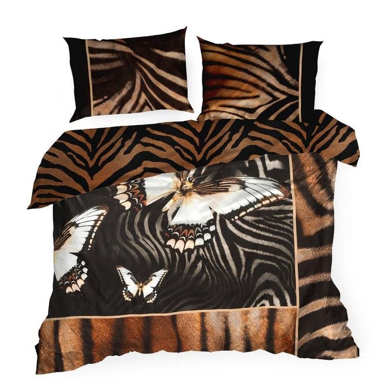 Eurofirany, pościel Eva, 220-200 cm, brązowy