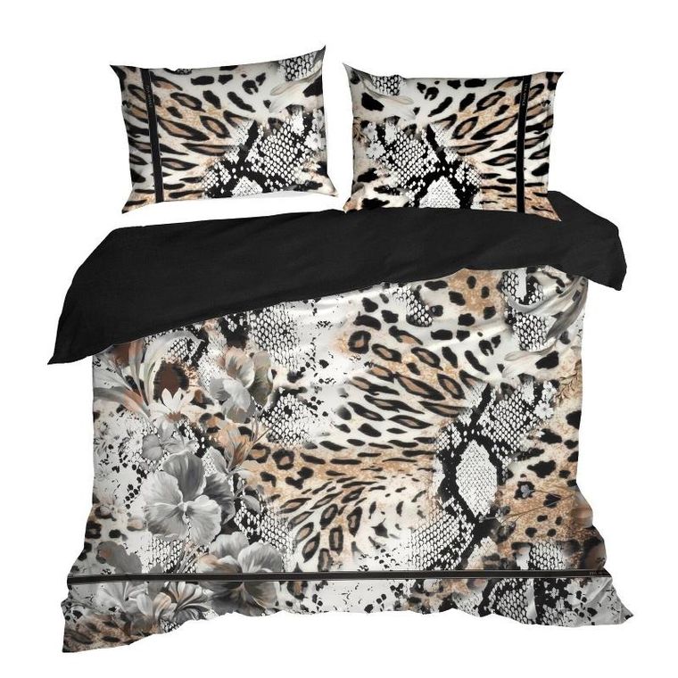 Eurofirany, pościel Eva, 220-200 cm, jasnobrązowy