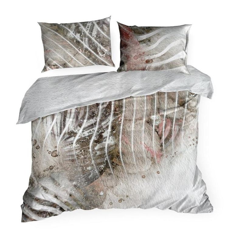 Eurofirany, pościel Eva, 220-200 cm, szarobeżowy