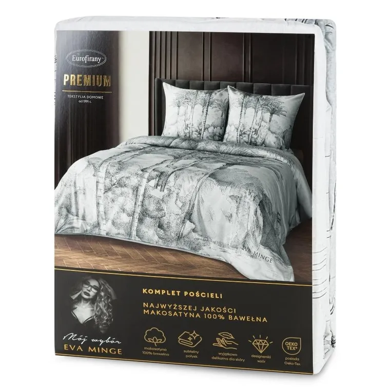 Eurofirany, pościel Skye, 160-200 cm, jasnoszary