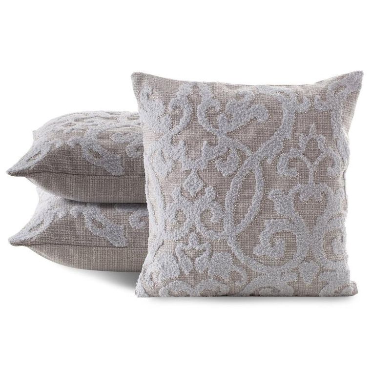 Eurofirany, poszewka Eldo, 45-45 cm, srebrny