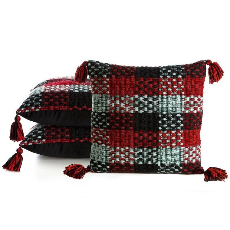 Eurofirany, poszewka Hilar, 45-45 cm, czerwony