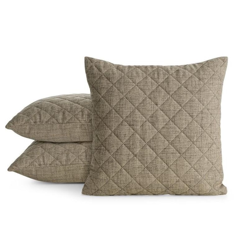 Eurofirany, poszewka len 1, 45-45 cm, ciemnobeżowy