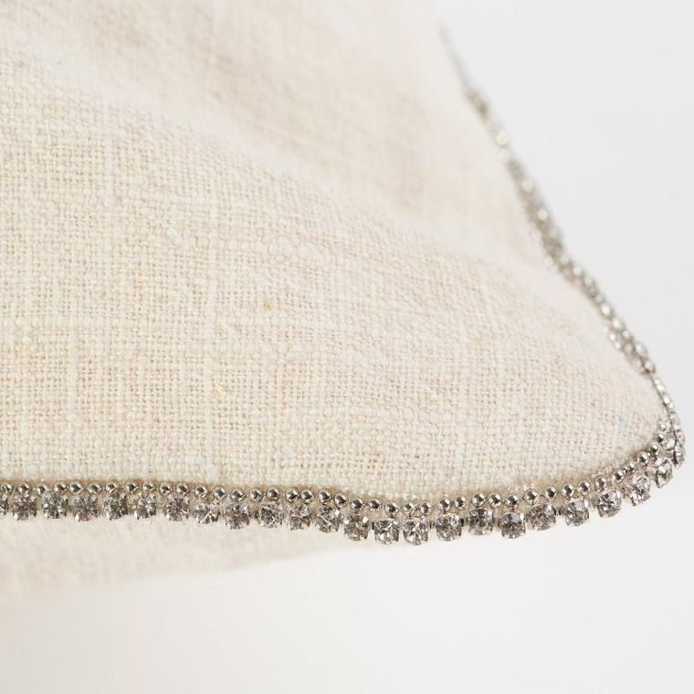 Eurofirany, poszewka len, 43-43 cm, kremowy