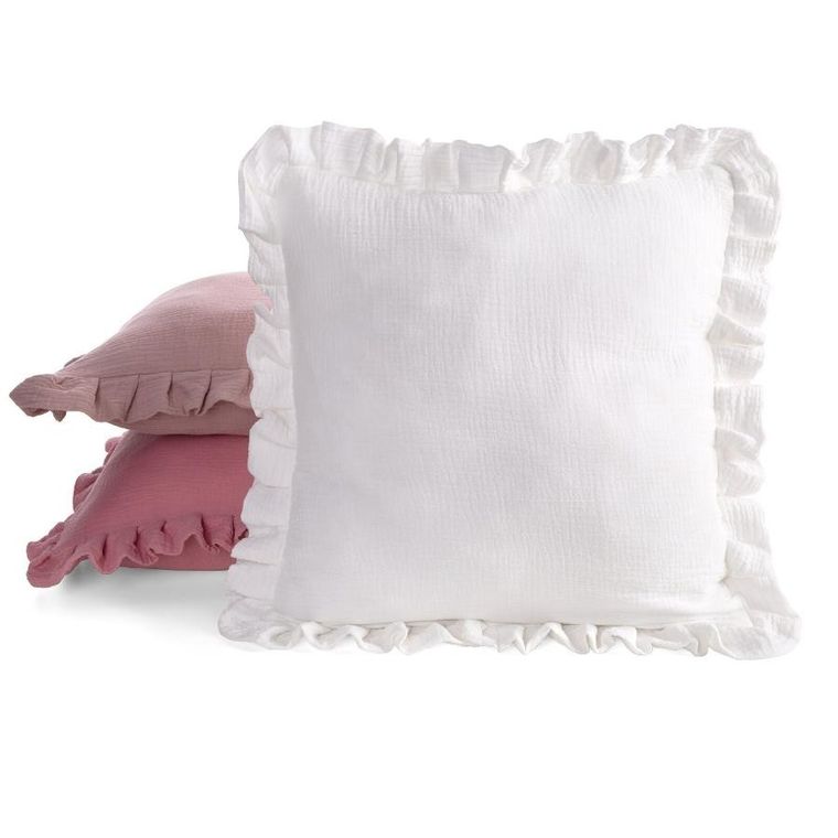 Eurofirany, poszewka muślin, 45-45 cm, granatowy