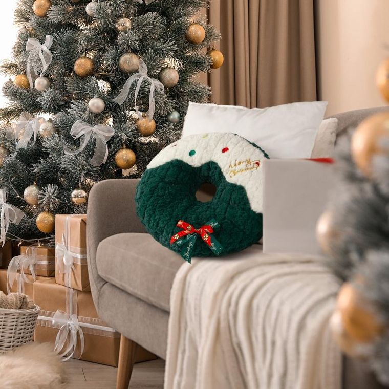 Eurofirany, poszewka świąteczna, 36-36 cm, zielony