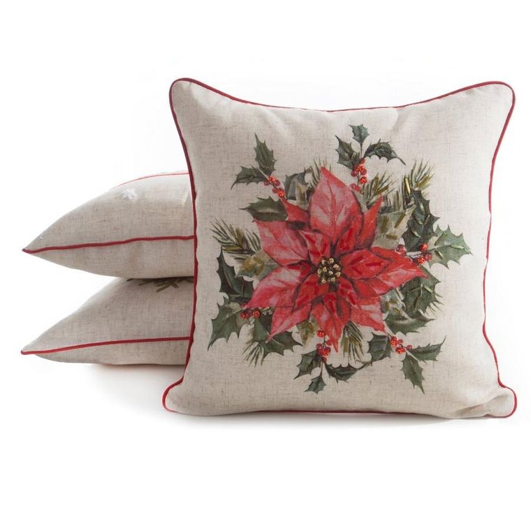 Eurofirany, poszewka świąteczna, 45-45 cm, beżowy