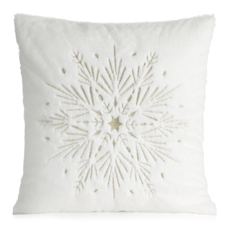 Eurofirany, poszewka świąteczna, 45-45 cm, biały