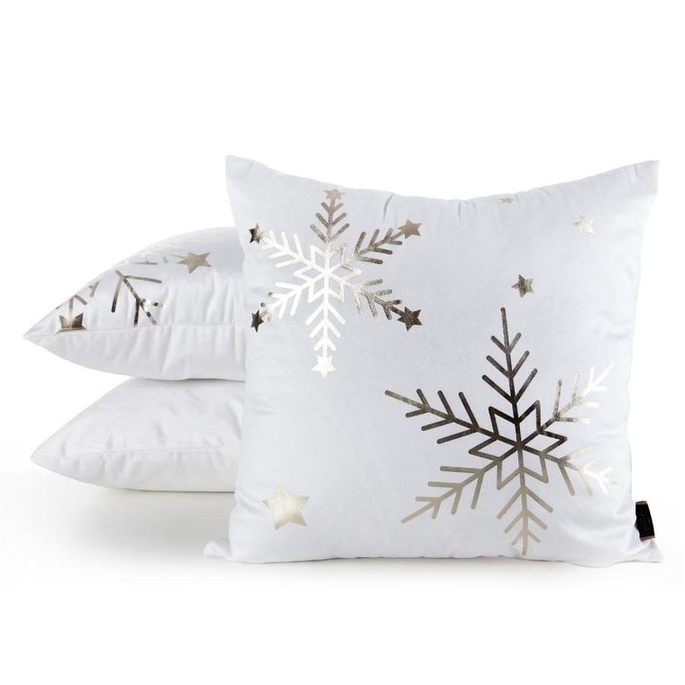 Eurofirany, poszewka świąteczna, 45-45 cm, biały