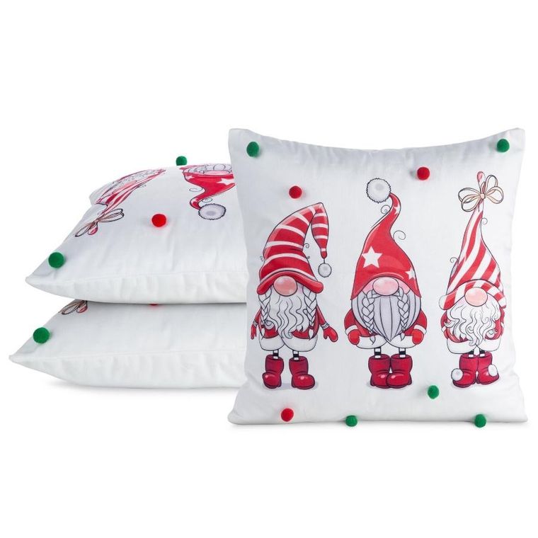 Eurofirany, poszewka świąteczna, 45-45 cm, biały